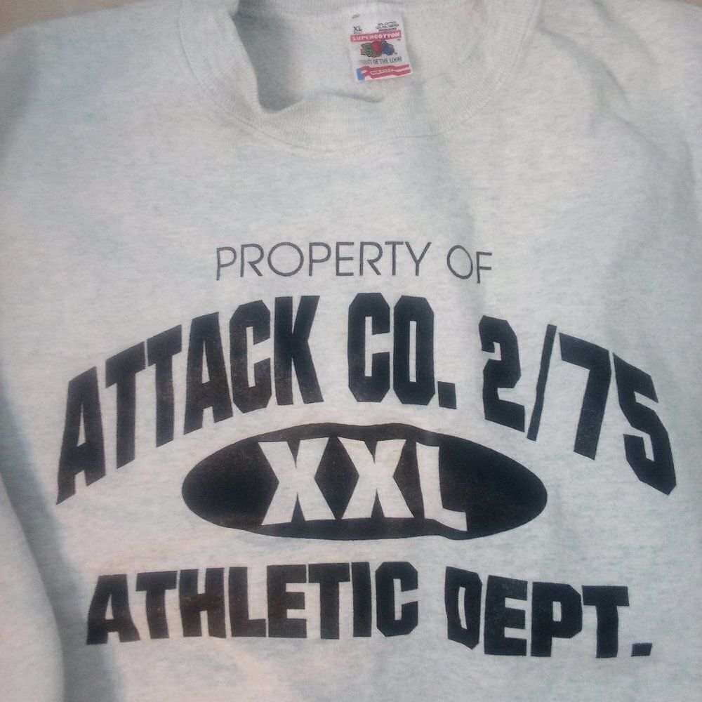 Vintage Attack Company 2/75 Military Army Athletic Dept Crewneck Sweatshirt